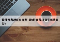 軟件開發(fā)項(xiàng)目有哪些（軟件開發(fā)項(xiàng)目有哪些類型）