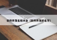 軟件開(kāi)發(fā)名稱(chēng)大全（軟件開(kāi)發(fā)的名字）